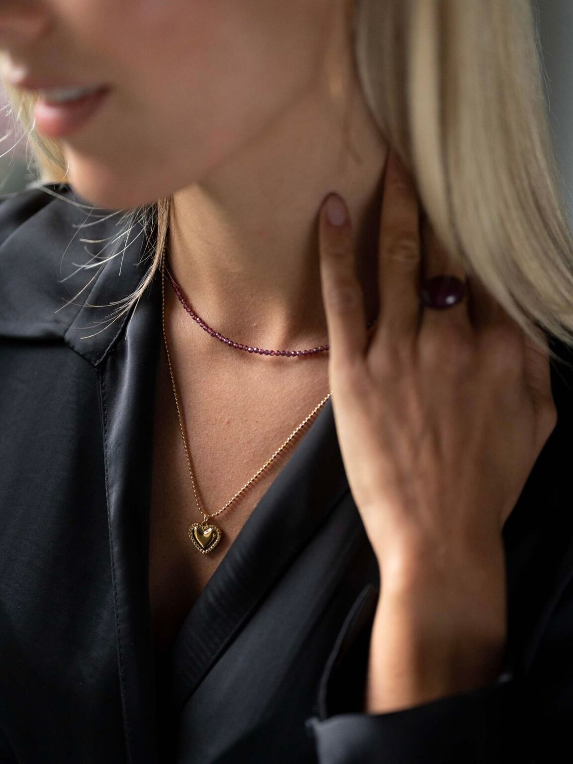 Ellen Beekmans Fijne korte ketting met mini edelste Multi KET26187111