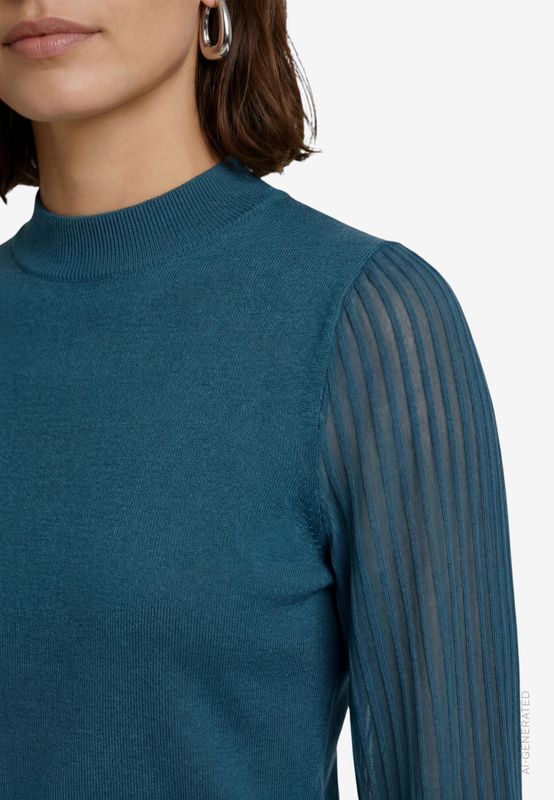 Zero Strickpullover Kurz 1/1 Arm Groen 110-10003465