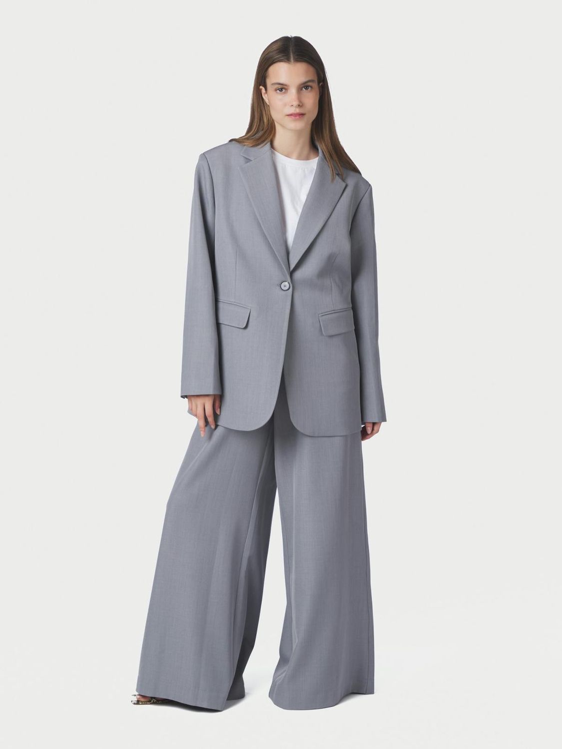 Neo Noir Janel Structure Pants Grijs 169941