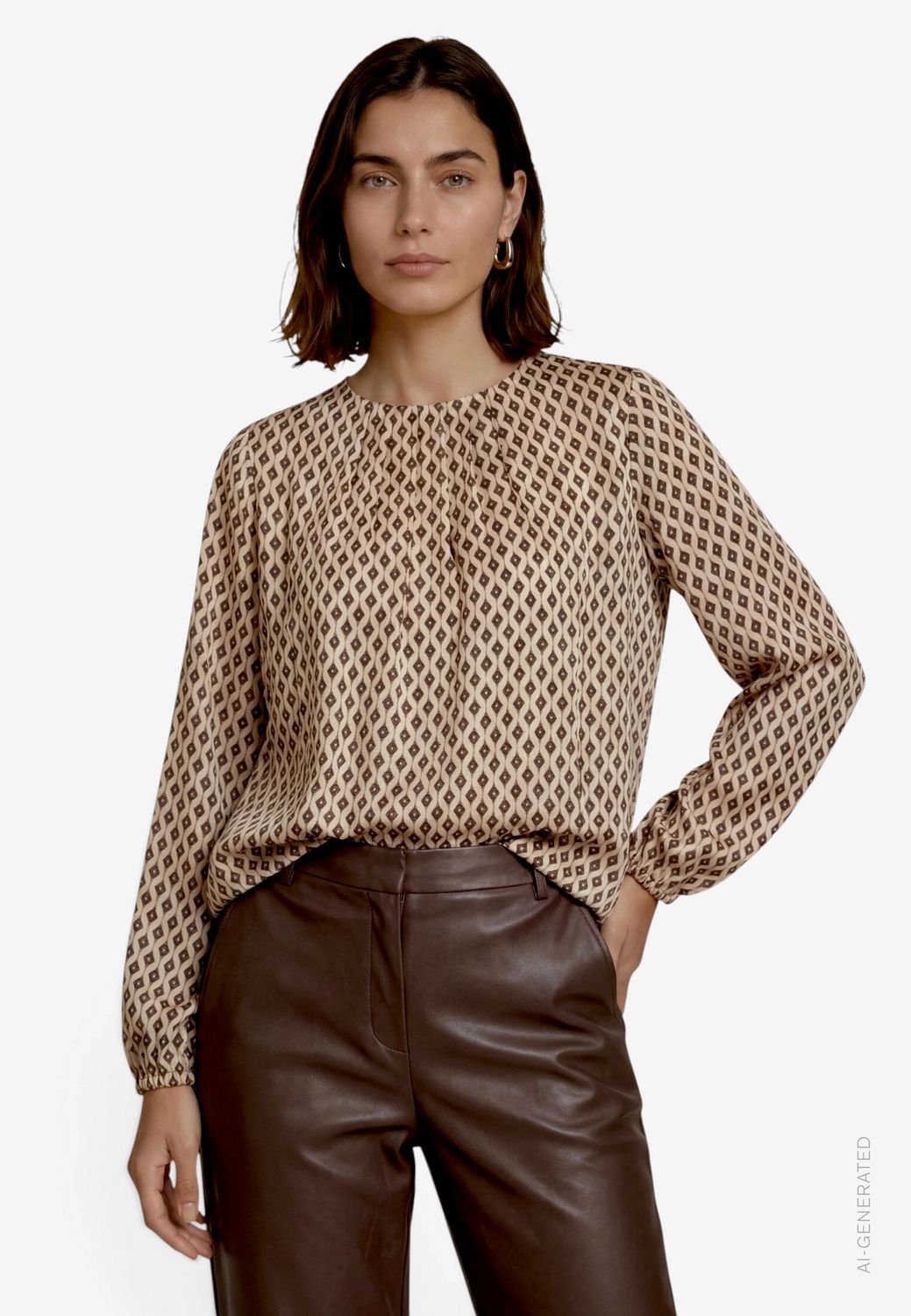 Zero Bluse Kurz 1/1 Arm Bruin 110-10004301