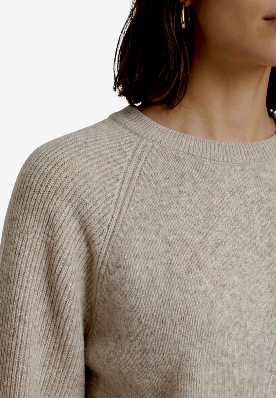Zero Strickpullover Kurz 3/4 Arm Beige 110-10004269
