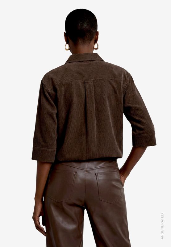 Zero Bluse Kurz 3/4 Arm Bruin 110-10004309