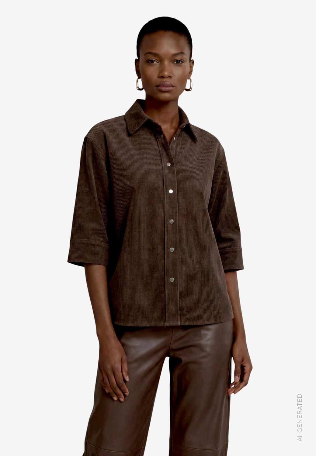 Zero Bluse Kurz 3/4 Arm Bruin 110-10004309