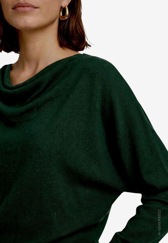 Zero Strickpullover Kurz 1/1 Arm Groen 110-10004294
