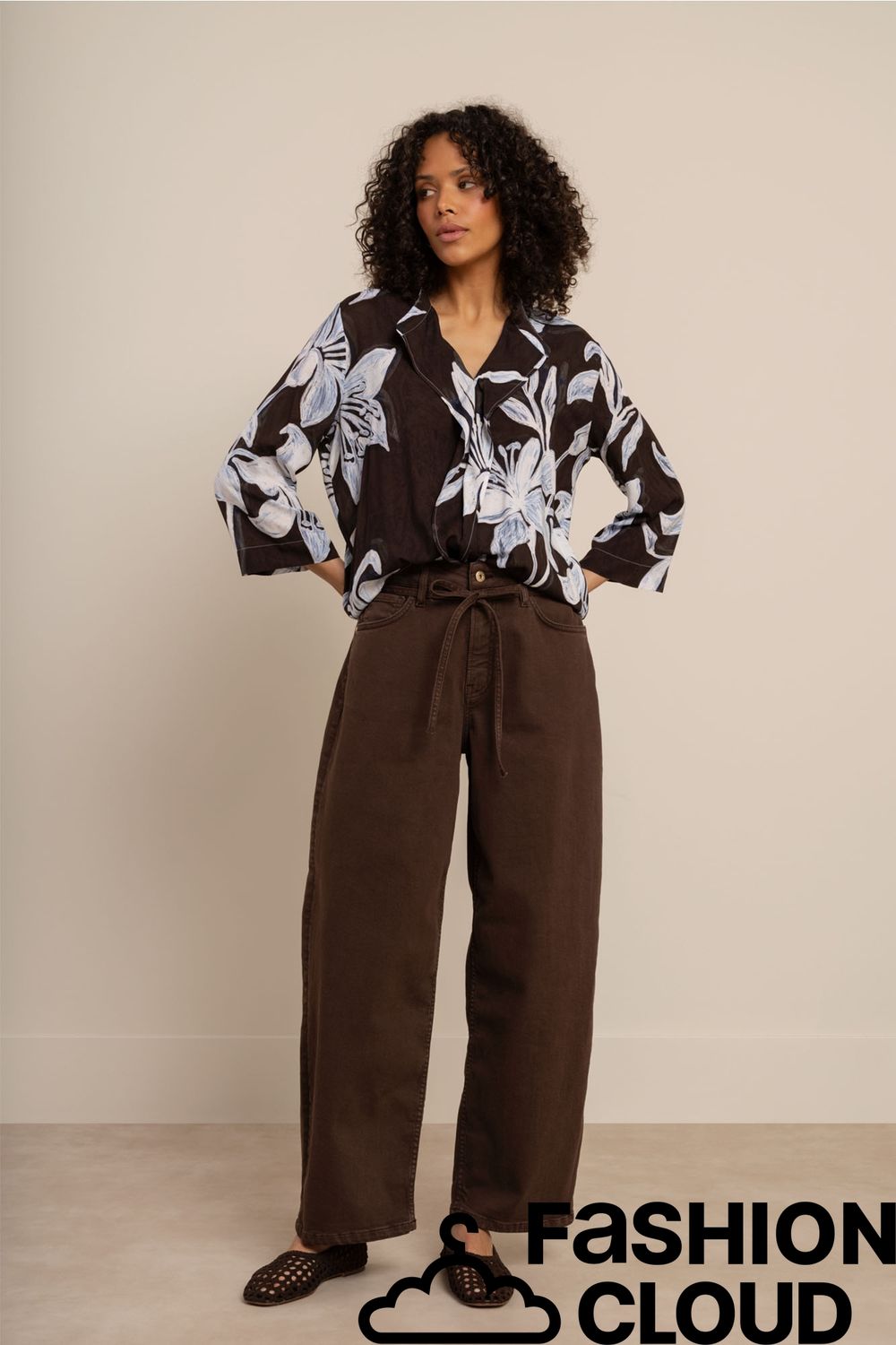 Studio Anneloes Babet denim trousers Bruin 14138