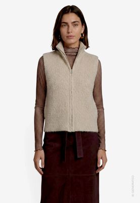 Zero Strickjacke Kurz ohne Arm Ecru 110-10002465