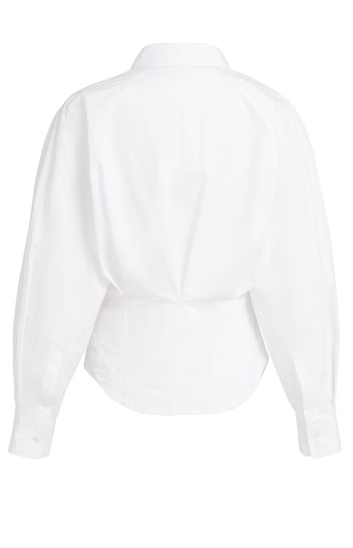 YaYa Blouse met tailleaccent Wit 01-201245-609
