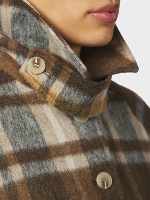 Neo Noir Quinn Check Jacket Beige 167488