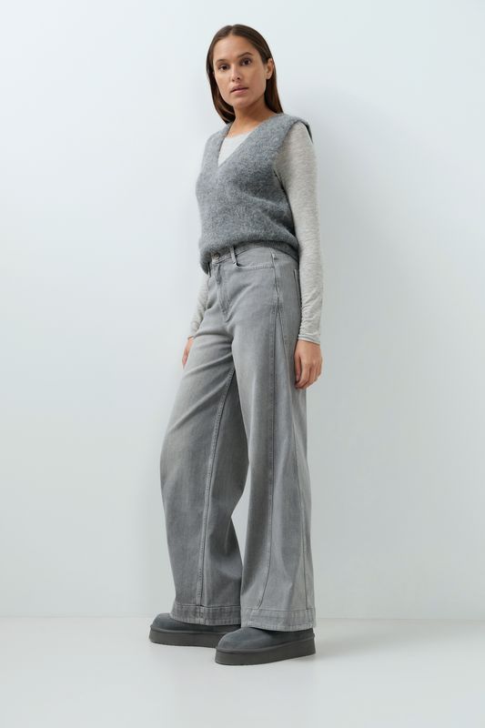 YaYa Spencer met diepe V-hals Grijs 01-000635-609