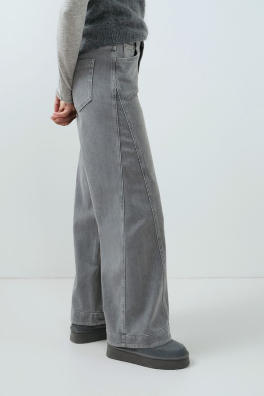 YaYa Denim jeans met naaddetails Grijs 01-311156-609