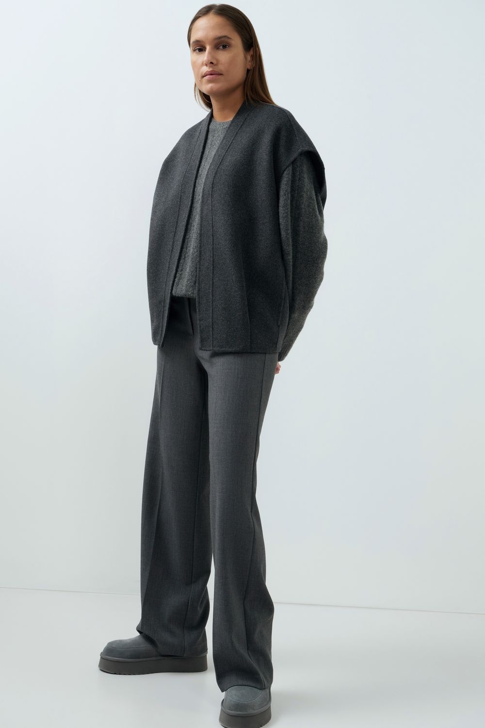 YaYa Pantalon met rechte pijpen Grijs 01-301285-609