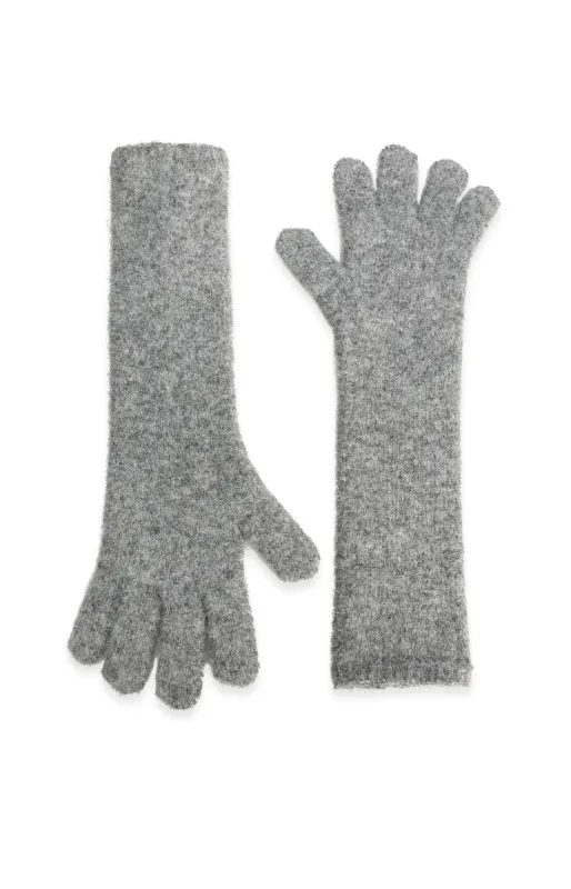 YaYa Gebreide lange handschoenen Grijs 03-200016-609