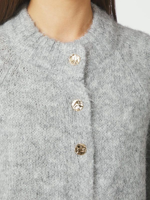 Neo Noir Benuta Fluffy Knit Cardigan Grijs 165816