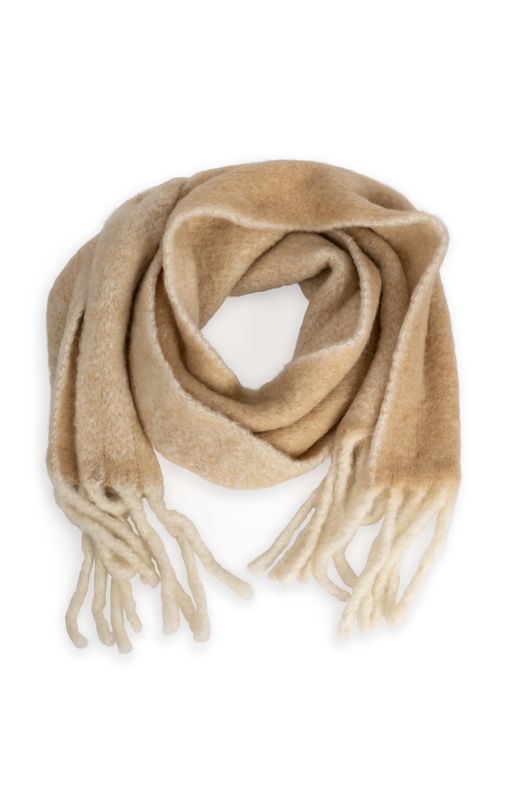 YaYa Geweven sjaal met franjes Beige 03-501056-609