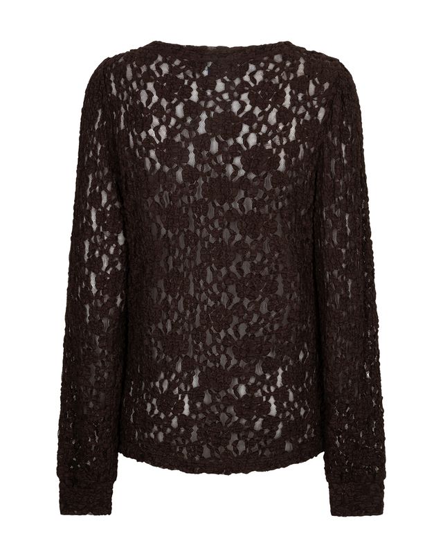 Red Button Top lace Bruin SRB5068