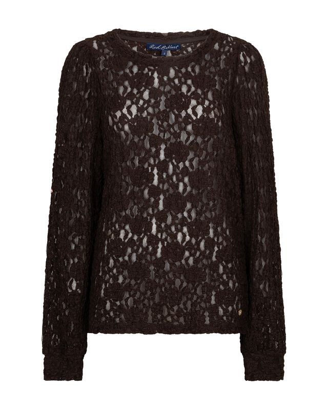 Red Button Top lace Bruin SRB5068