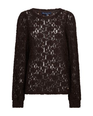 Red Button Top lace Bruin SRB5068