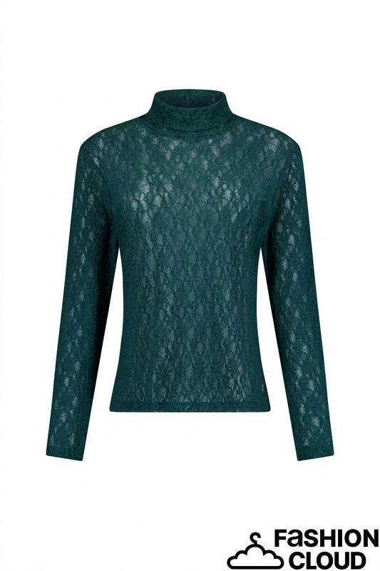 Studio Anneloes Reagan lace col top Groen 14237