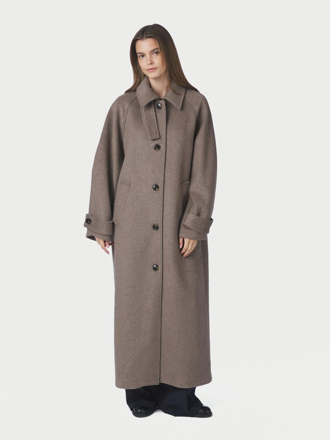 Neo Noir Keaton Wool Coat Bruin 165499