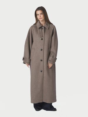 Neo Noir Keaton Wool Coat Bruin 165499