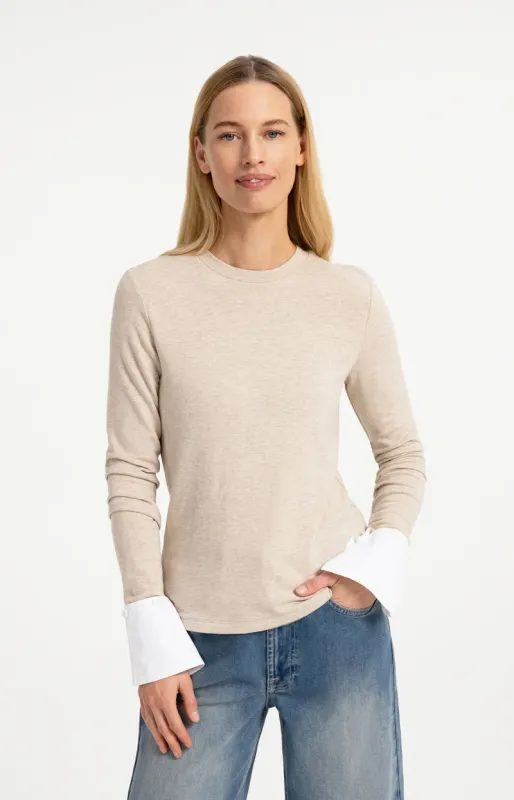 YaYa Top met afneembare manchetten Grijs 01-709418-609