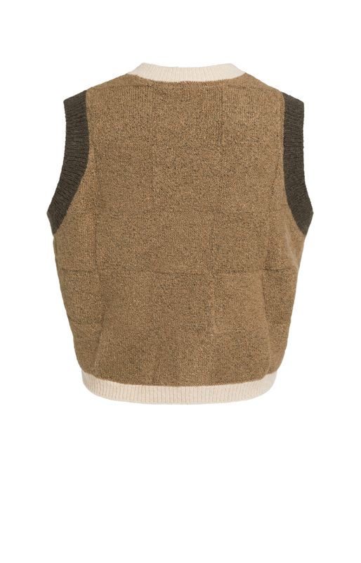 YaYa Spencer met contrastboorden Bruin 01-000634-609