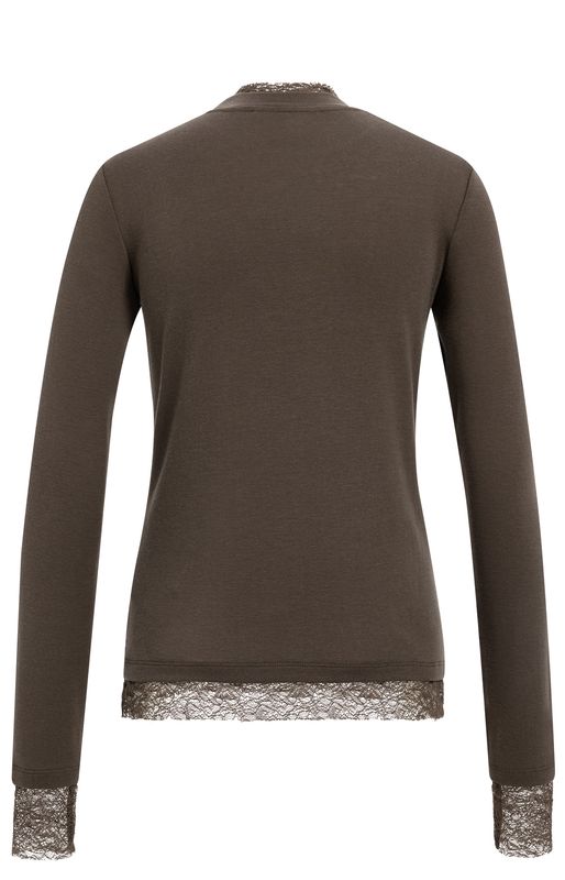 YaYa Top met kanten details Bruin 01-709422-609