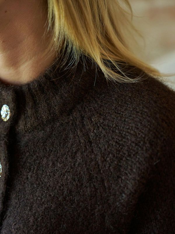 Neo Noir Benuta Fluffy Knit Cardigan Bruin 165816