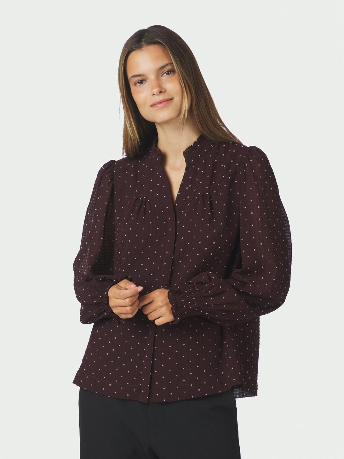 Neo Noir Astrida Dotted Blouse Rood 170798