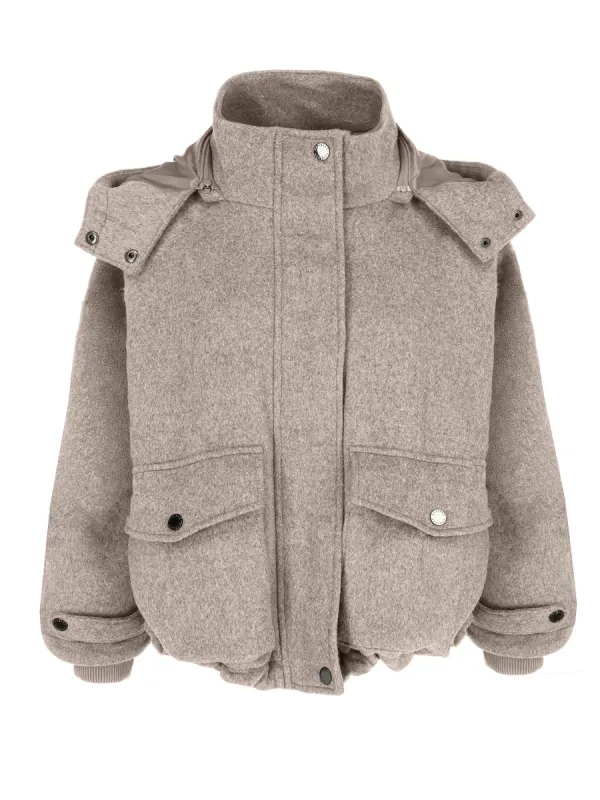 Covered GRS Ladies WOVEN wool jacket - Malu Grijs Malu 2