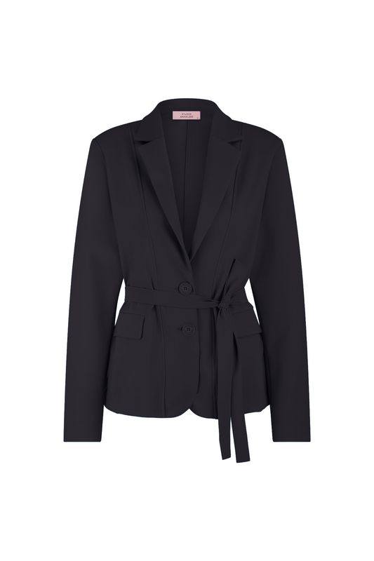 Studio Anneloes Elin bonded blazer Zwart 94859