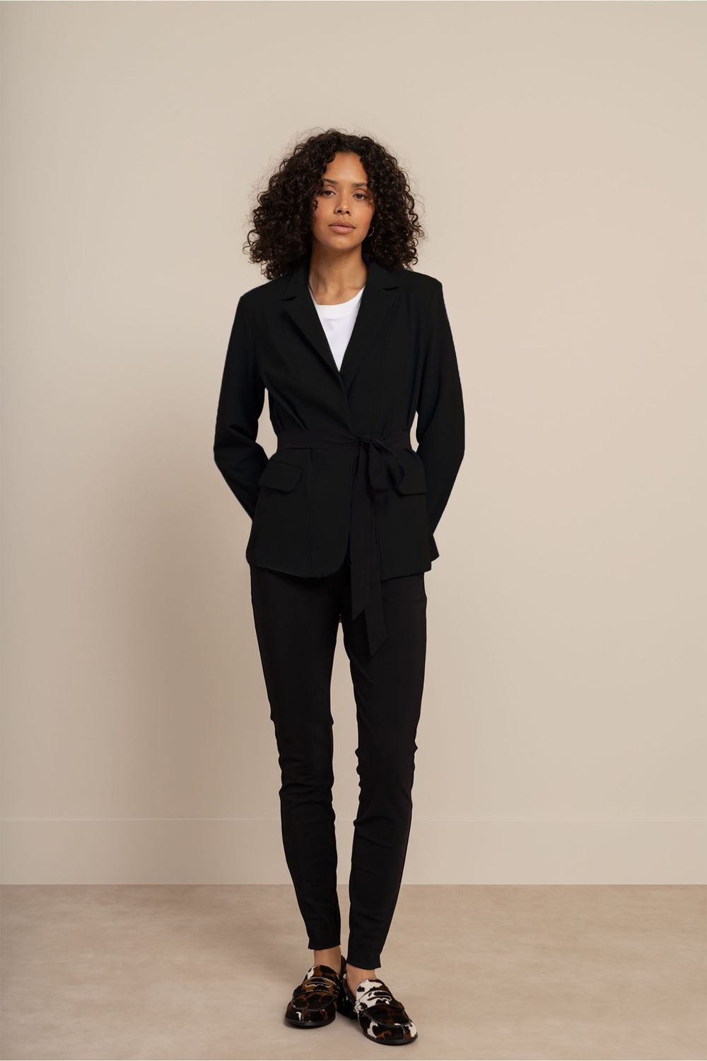 Studio Anneloes Elin bonded blazer Zwart 94859
