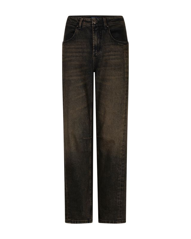 Red Button Caitlina side patch denim overdye brown black SRB5031