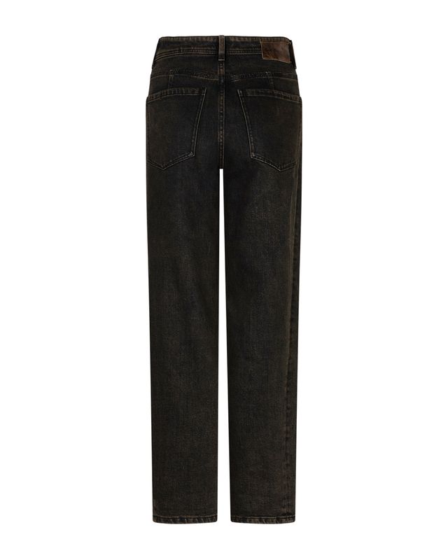 Red Button Caitlina side patch denim overdye brown black SRB5031