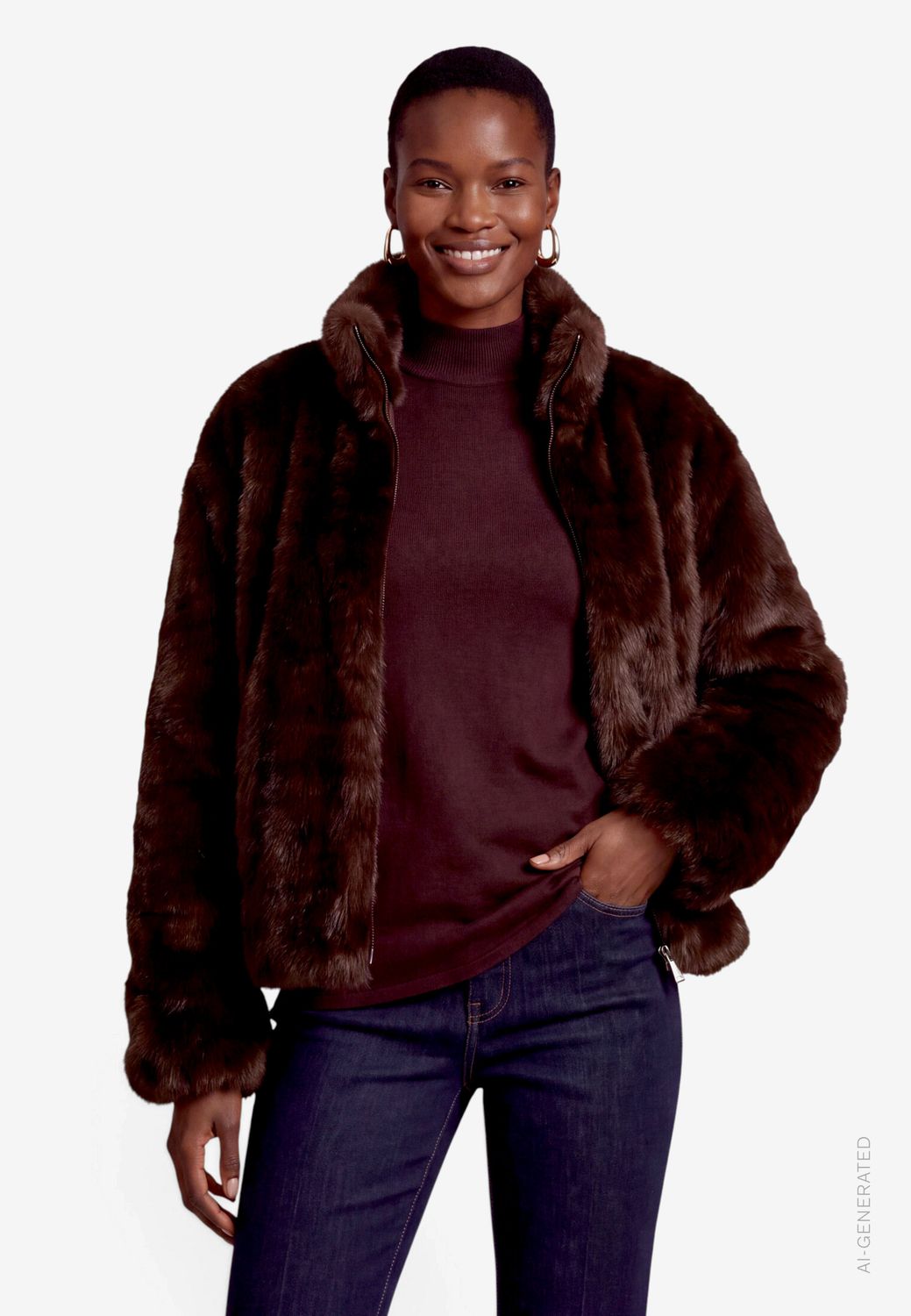 Zero Jacke Plüsch Bruin 110-10004221