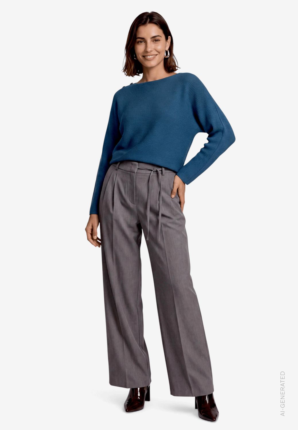 Zero Strickpullover Kurz 1/1 Arm Groen 110-10004223