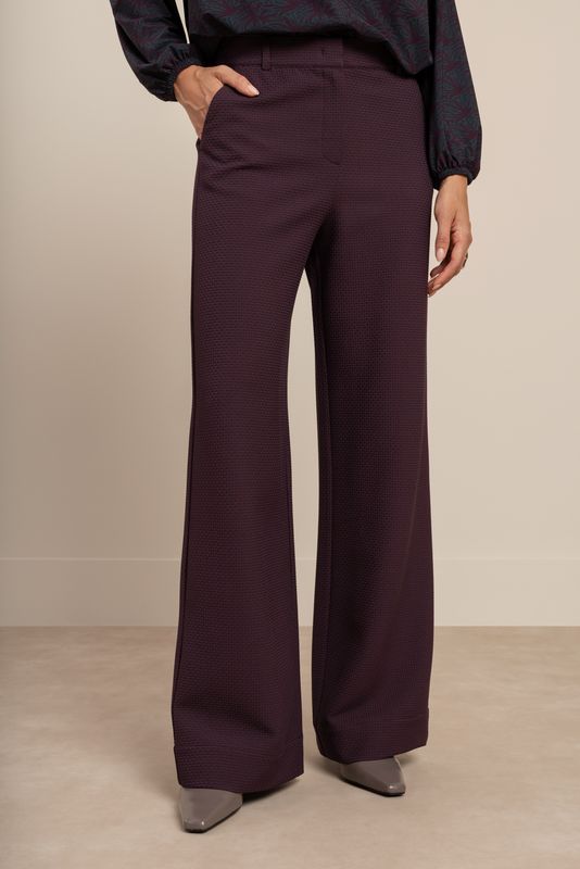 Studio Anneloes Alexie waffle trousers Rood 14248