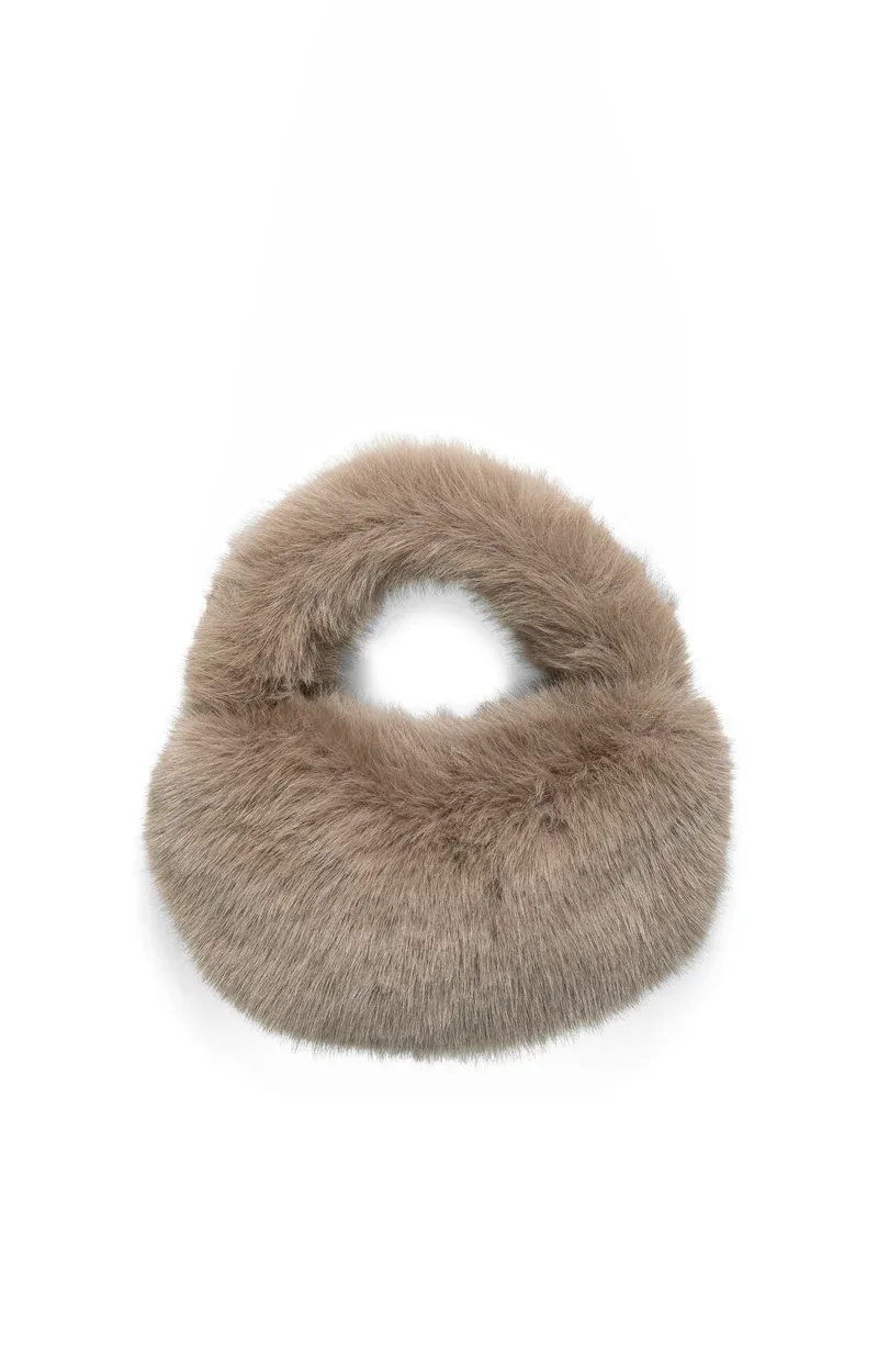 YaYa Kleine tas van imitatiebont Bruin 03-009134-610