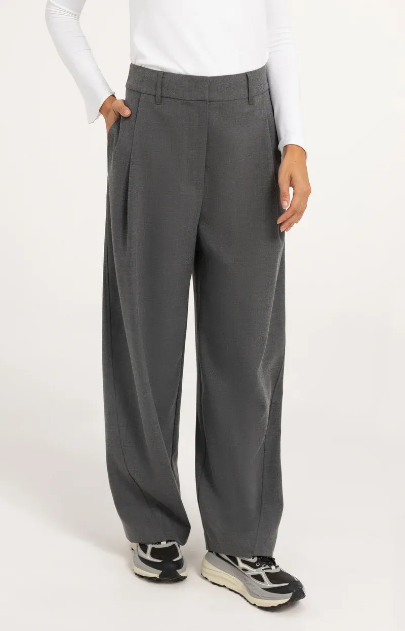 YaYa Broek met barrelpijpen Grijs 01-301275-610