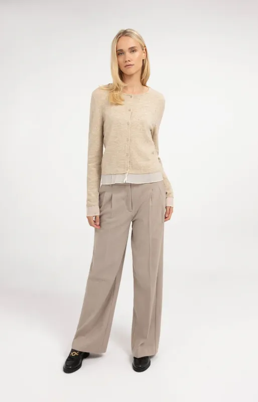 YaYa Zachte geweven pantalon Beige 01-301291-610