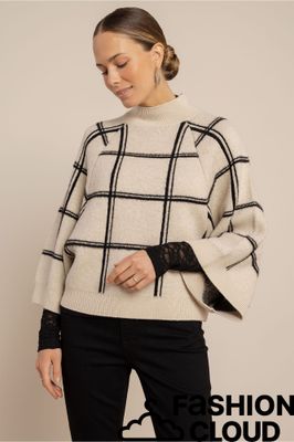 Studio Anneloes Cecile check pullover Zwart 14324