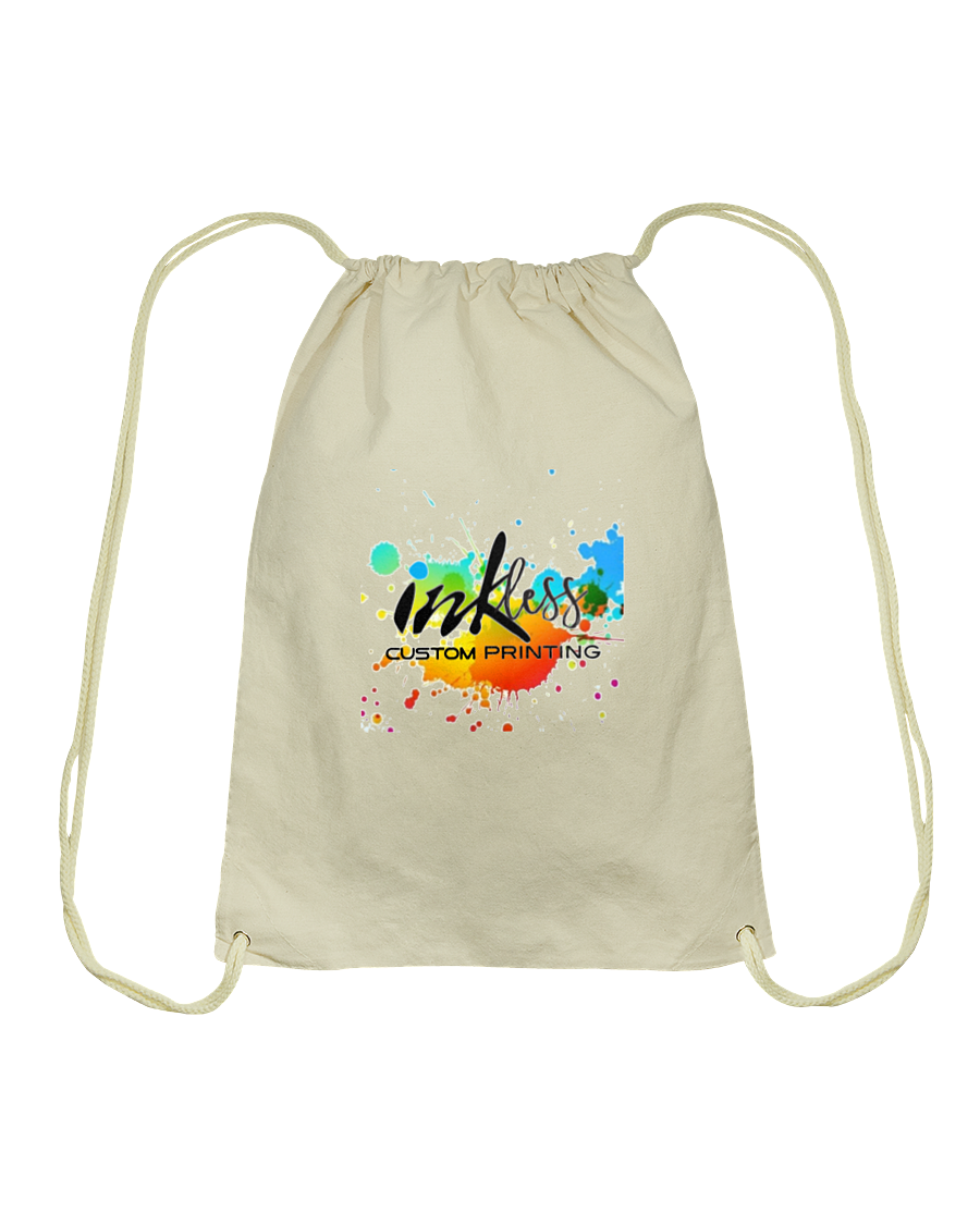 printed canvas drawstring bags