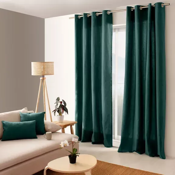 Lot  rideau + coussin