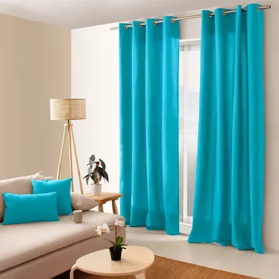 Lot  rideau + coussin