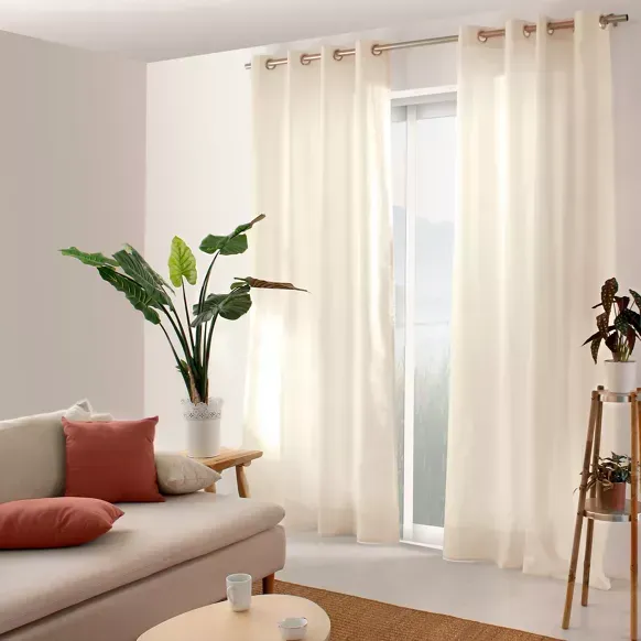 Lot  rideau + coussin