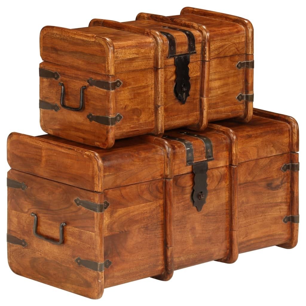 Coffre de rangement acacia