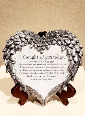 Angel Wings I Thought of You Today Plaque