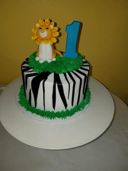 Fondant Tiger Birthday Cake
