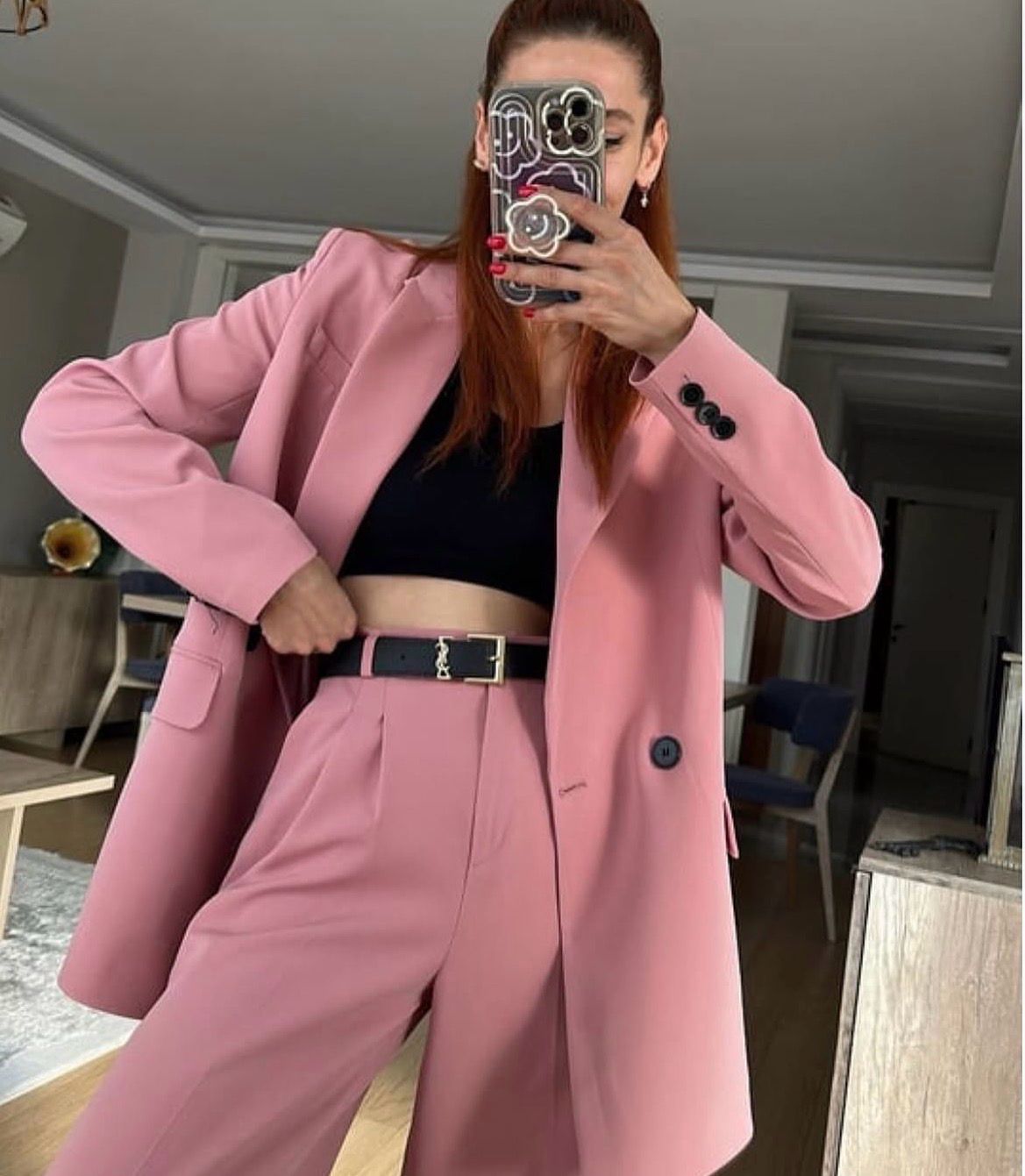 HARPER puder roze sako