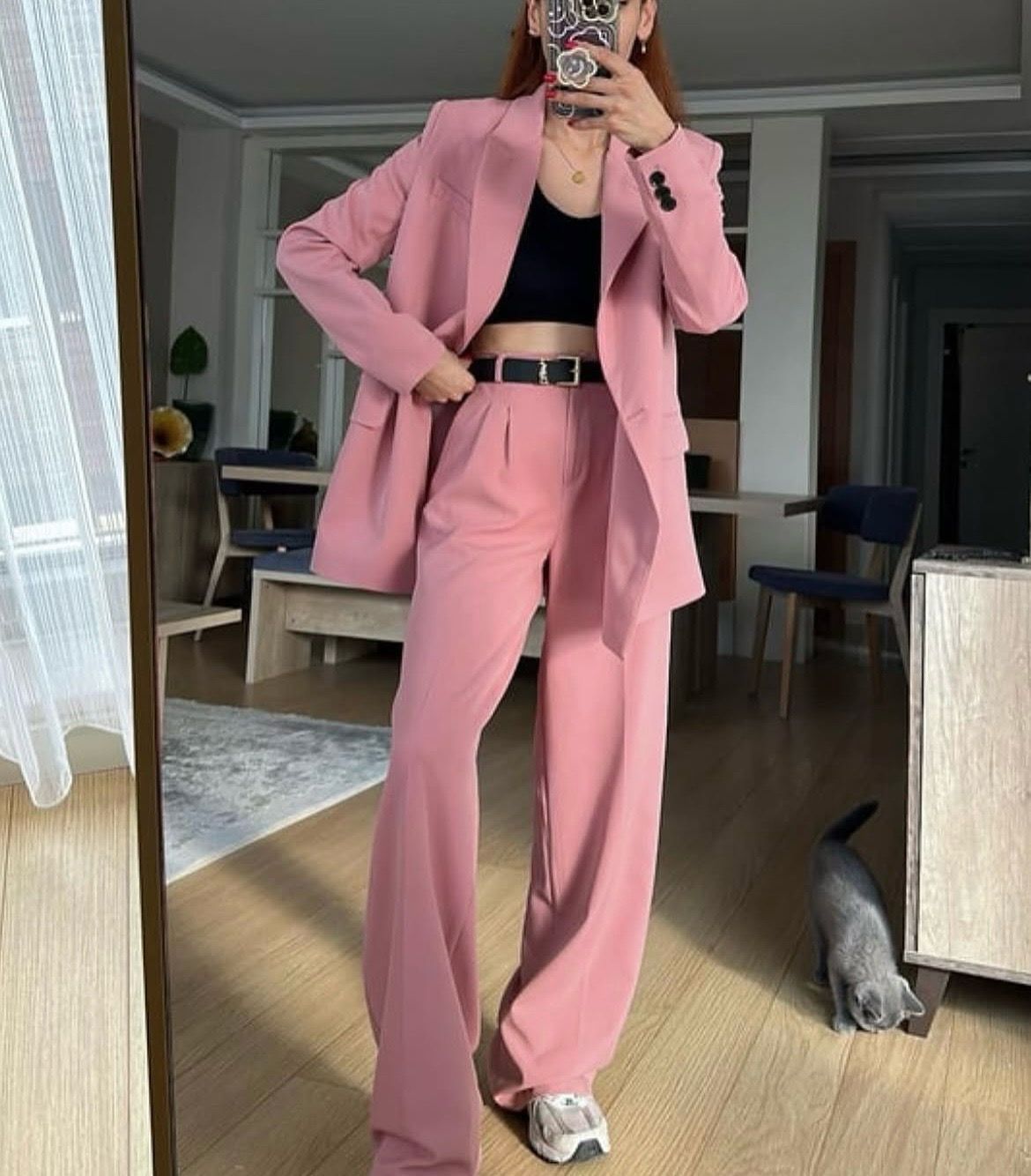 HARPER puder roze pantalone